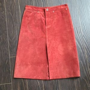 Gap suede short skirt with front slit 6